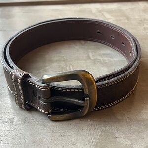 Dark brown leather belt Cuero Vaca